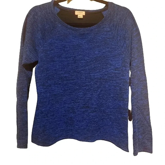 J.crew longsleeve royal blue and black crew neck top Size Small - Picture 1 of 4
